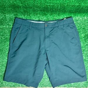 teal Flat Front Casual Shorts under armor